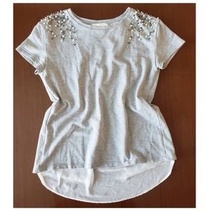 Two by Vince Camuto sweater t with bead accents